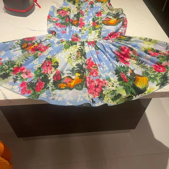 Juicy Couture Tropical Floral Dress – Size 6 – Vintage Y2K Style - Picture 4 of 4